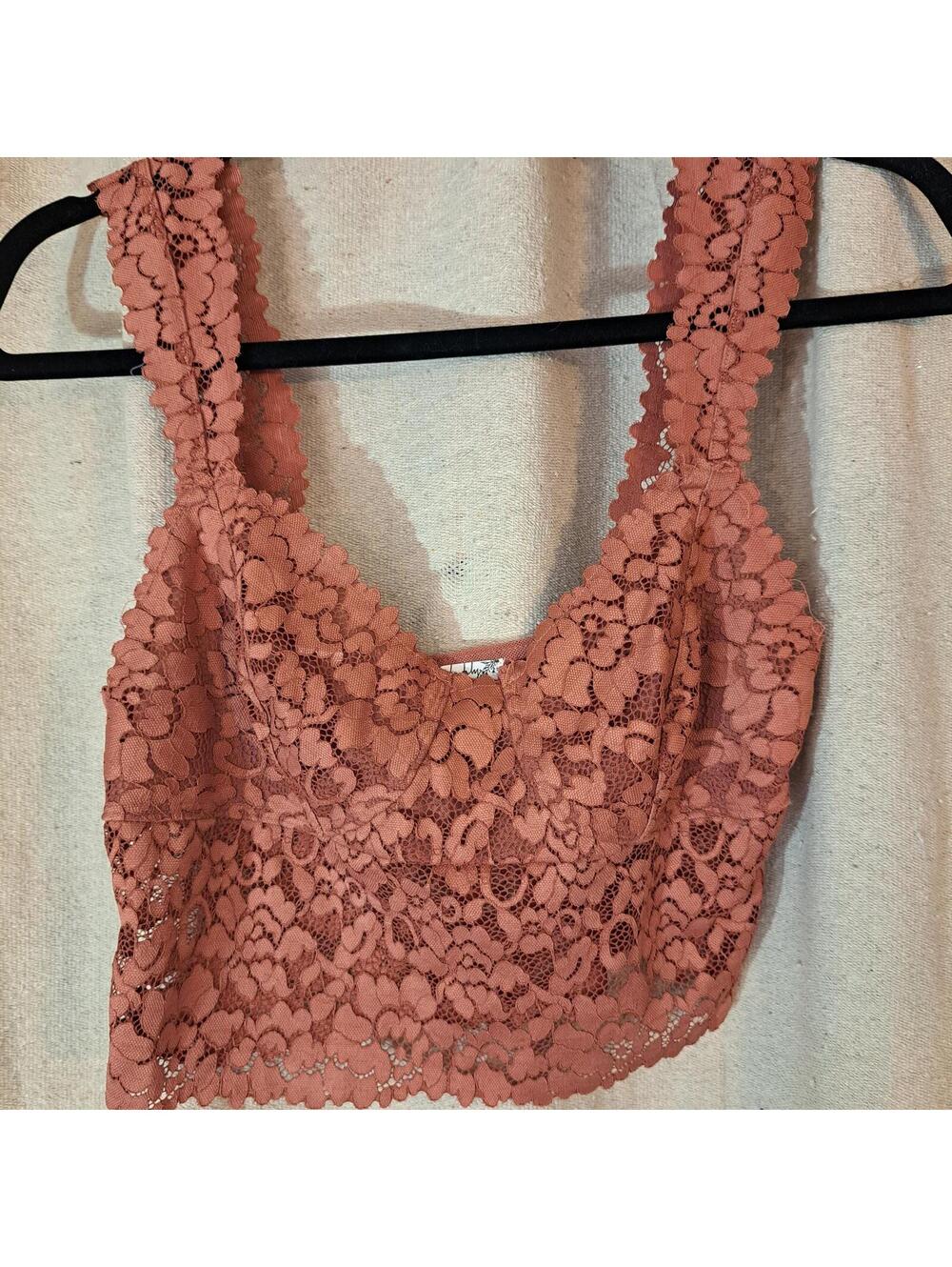 Women's Lace Crop Top with Wide Straps